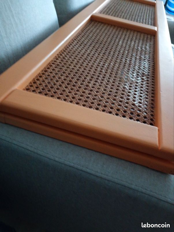 Joli Paravent vintage en rotin et cannage (image 12)