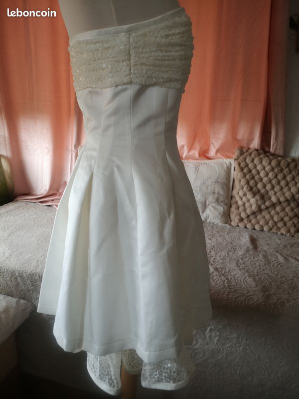 Robe mariée bustier sequins (image 8)