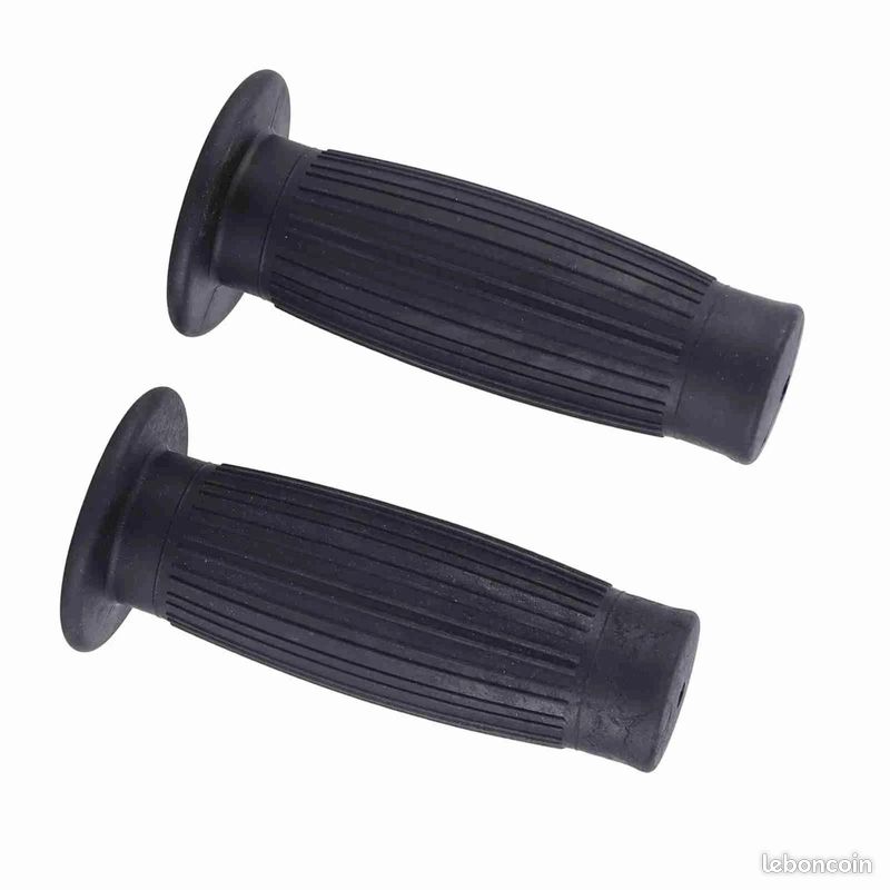 Poignées Guidon Moto Universelles 22mm - Paire Caoutchouc Antidérapante Confortable, Noir