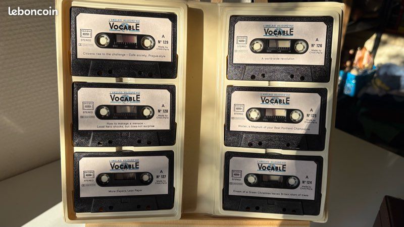 Lot 6 Cassettes Vocable L’Anglais Aujourd’hui N°124 à 129 – Cours d’anglais Vintage – Complet (image 5)