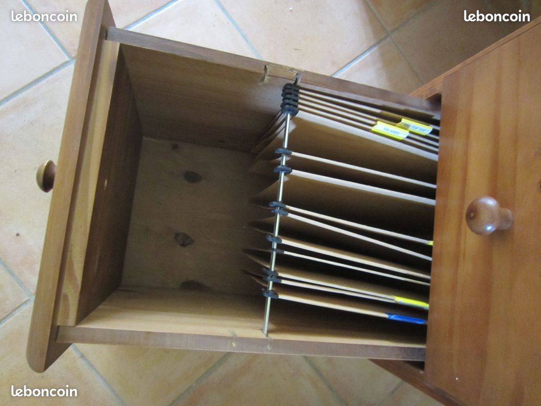Bureau cylindre en pin + chaise (image 5)