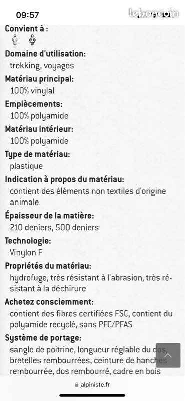 Sac à dos trekking 55 L (image 3)