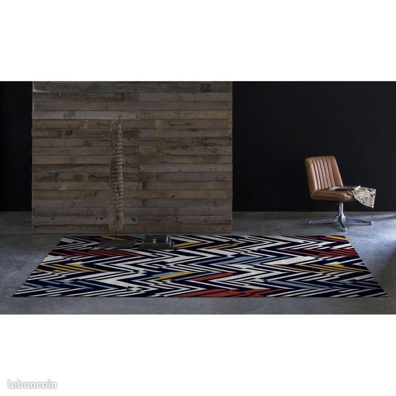 Tapis graphique design plat multicolore Bastian Multicolore 120x170 (image 2)