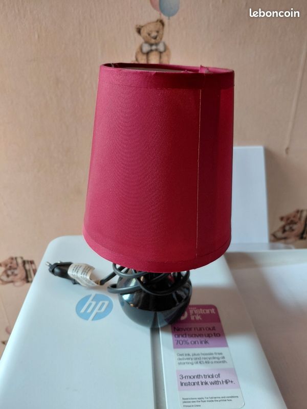 Lampe de chevet rouge/bordeaux (image 1)
