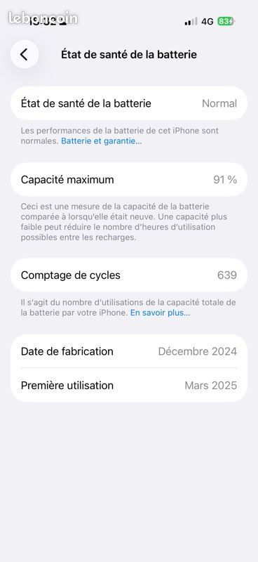 Je vende mon téléphone iPhone 16 Pro, il est cassé derrière (image 3)