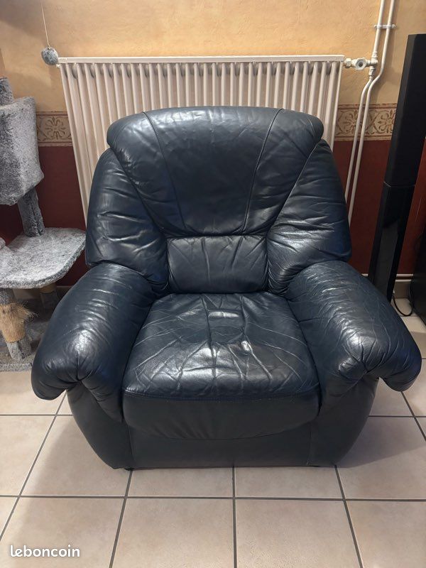 Fauteuil cuir 1 personne (image 1)