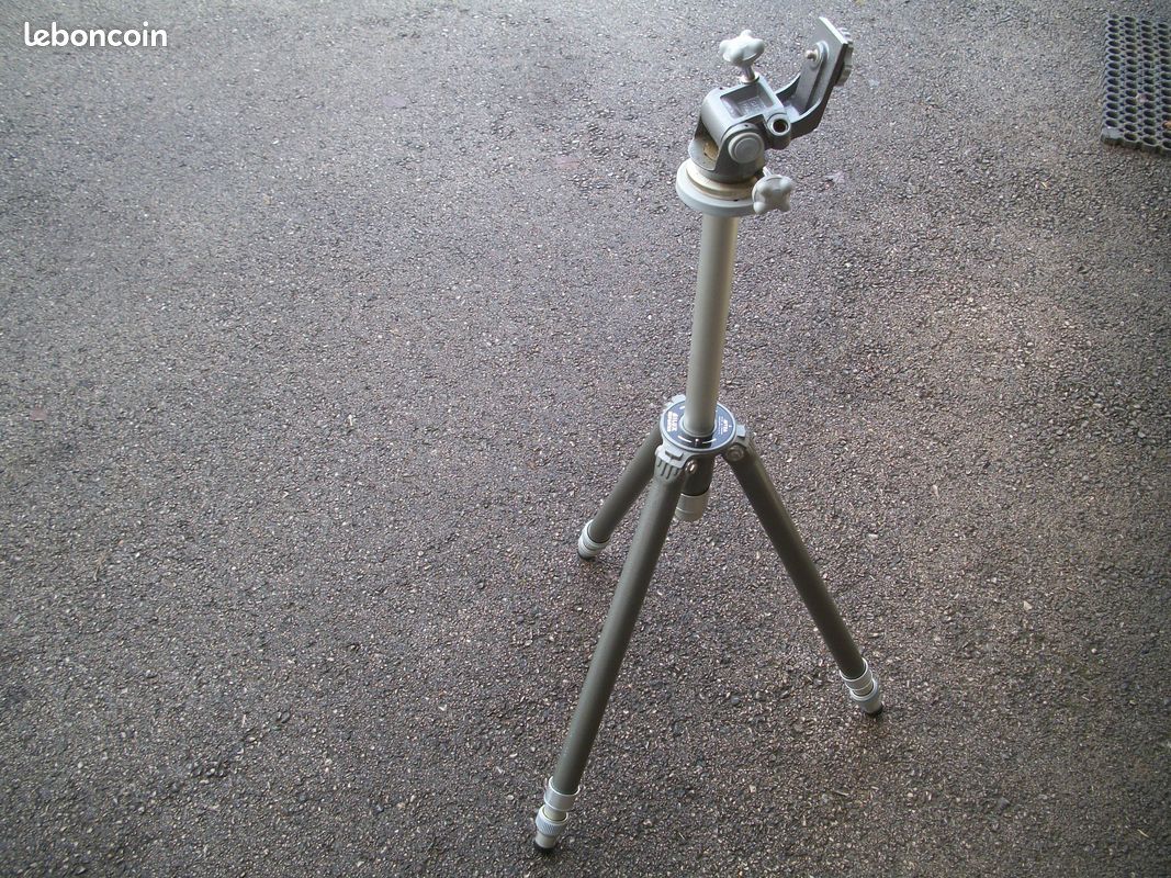 Trépied Vintage Gitzo Gilux Weekend + Tête Fluide Manfrotto 701RC2 Pour Appareil Photo
