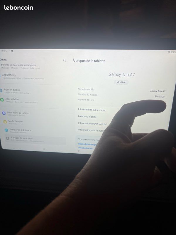 Tablette Samsung Galaxy Tab A7 - SM-T500 - Très bon état (image 3)