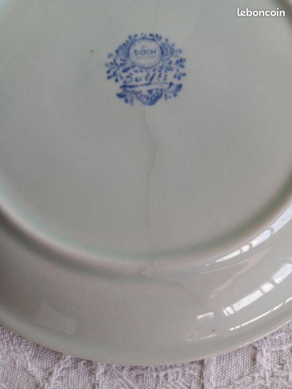 Assiettes à Pain " décor de Delft " par Boch lot de 4 (image 14)