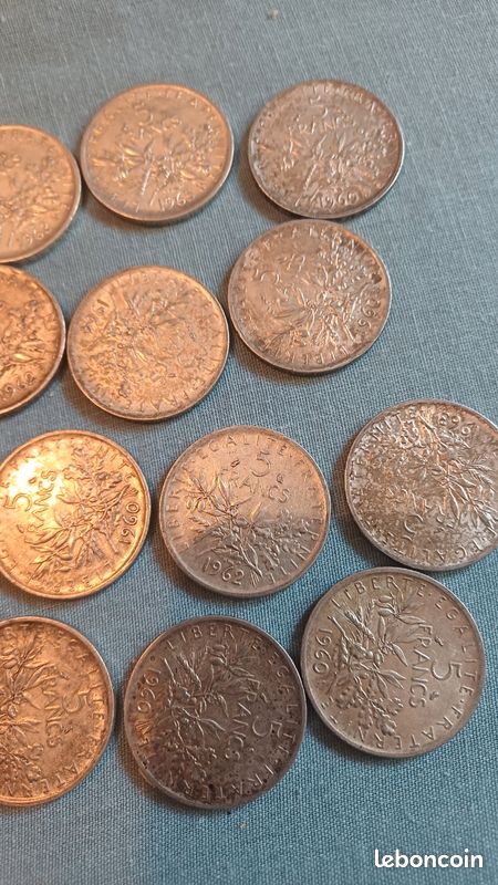 20 pièces de 5 francs semeuse en argent (image 5)