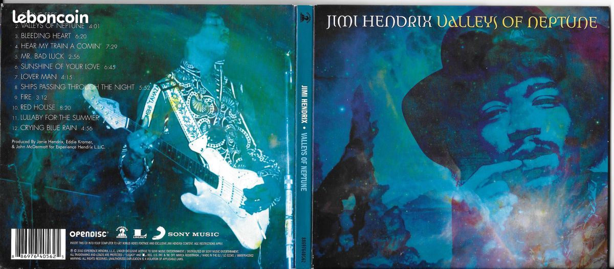 CD Jimi Hendrix avec petit livret - Valleys of Neptune - 2010 Sony Music (image 2)