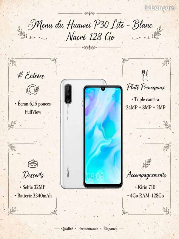 Offre spéciale Huawei P30 Lite Blanc 128 Go (image 2)