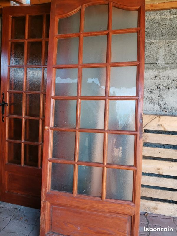 Lot de portes vitrées d'intérieur, bois, très bon état (image 4)