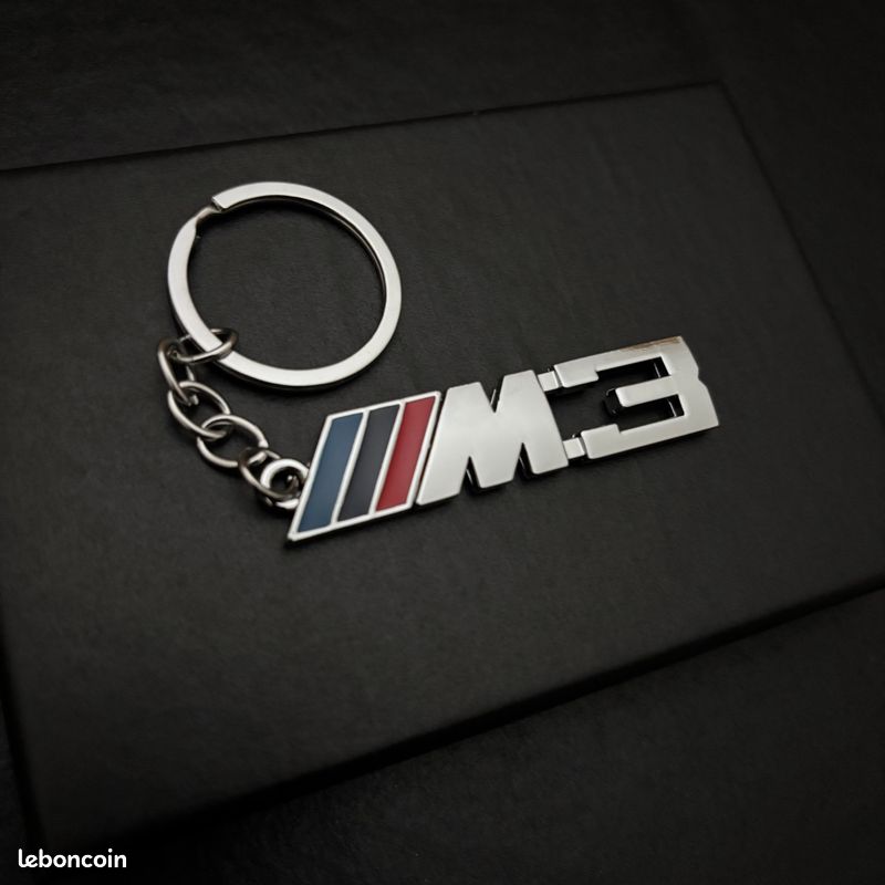 Porte-clés BMW M3 E46 - Cadeau Auto Allemande, Collection Pack M - Simili Cuir Et Métal (neuf)