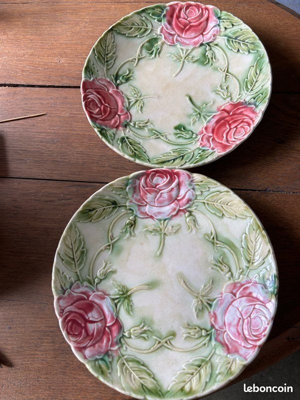 2 assiettes barbotine (image 1)