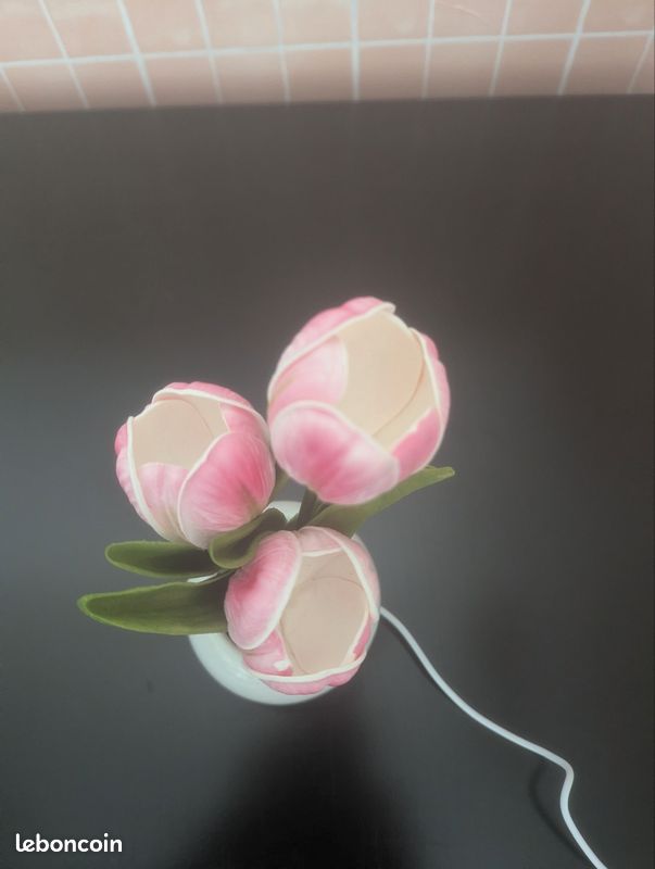 Lampe tulipe rose (image 4)