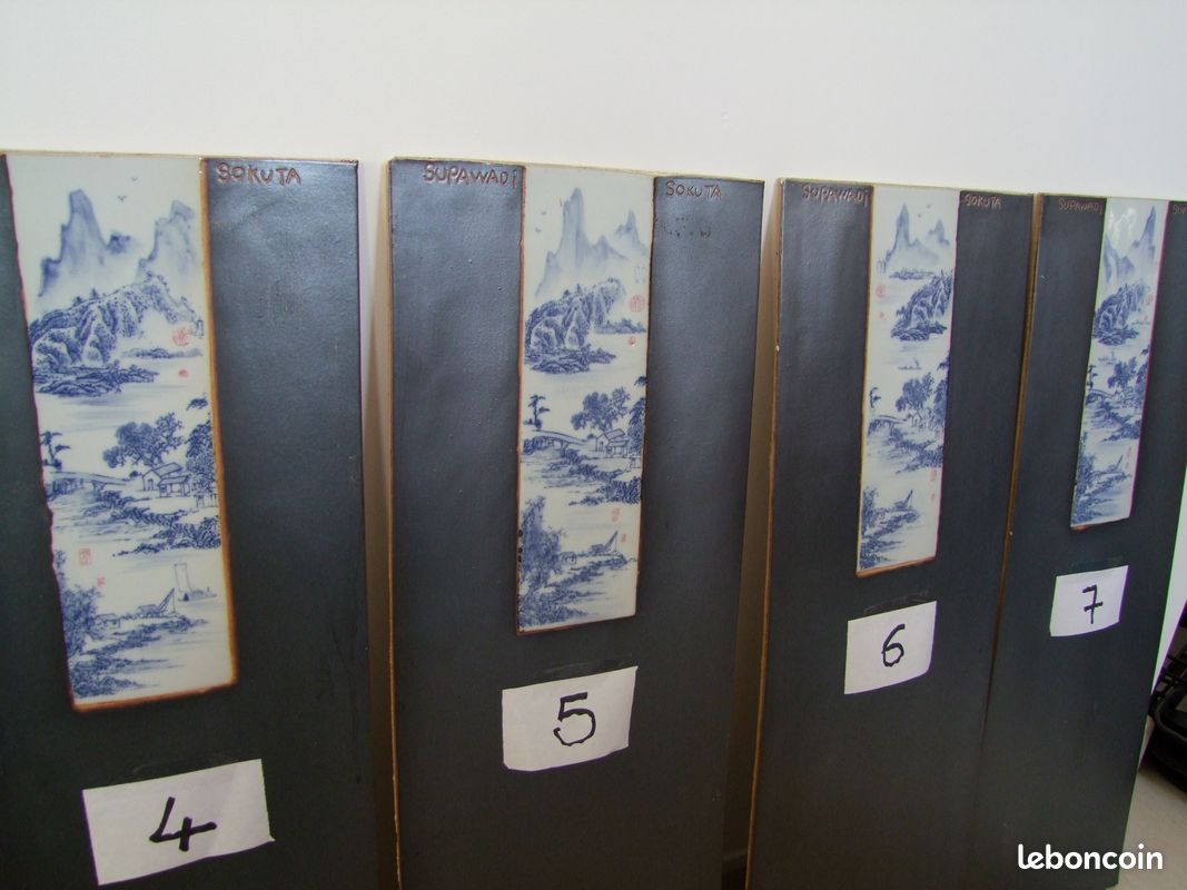 Céramique grande hauteur motif japonisant vendu à la pièce (image 3)