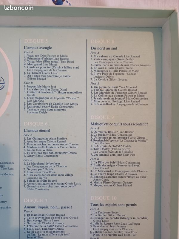 10 vinyles "le charme des années 50" année 1982 (image 3)