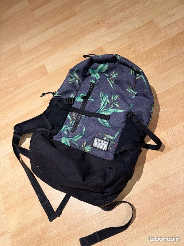 Sac à Dos Burton Noir, Homme, Toile, Occasion Très Bon état