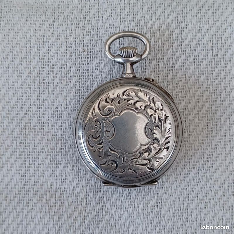 Ancienne Montre Gousset Boîtier Argent Crabe - Occasion, Sans Marque