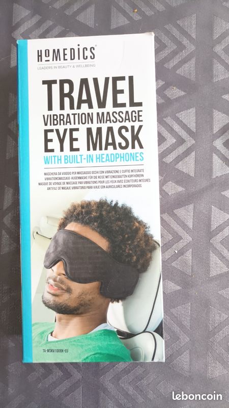 homedics eye mask with vibration massager HoMedics Mobile Comfort Vibrating Travel Eye Mask Gray TA-MSKV100GY main image 0