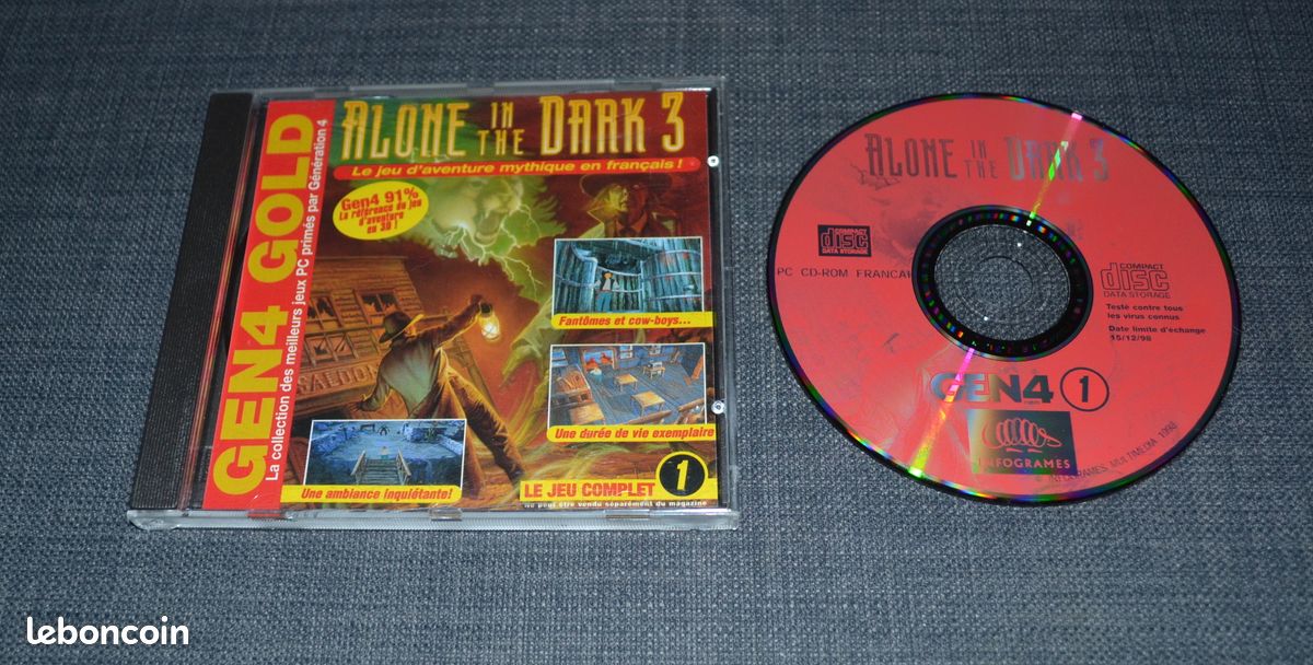 Jeu PC Alone In The Dark 3 - Version Française Complète, Très Bon état, Boîte Et Notice Incluses