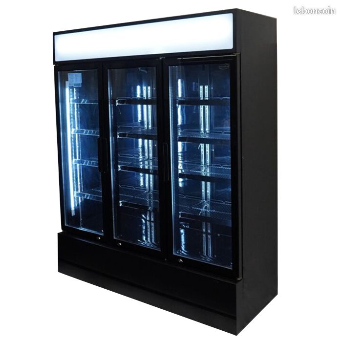 ✅Prix TTC - Vitrine murale réfrigérée frigorifique +1°C/+10°C - 3 portes noire - Livraison Offerte dans toute la France (image 3)
