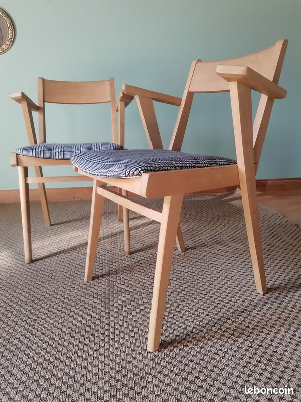Fauteuils motifs pied de poule #2 (image 1)