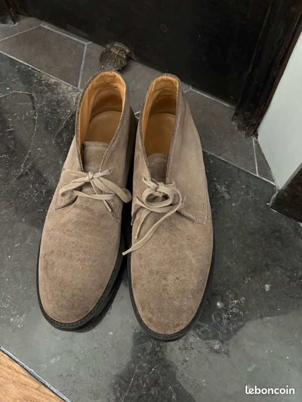 Bottine cuir homme en daim beige Tod's 1/2 (40) parfait état - Main Image