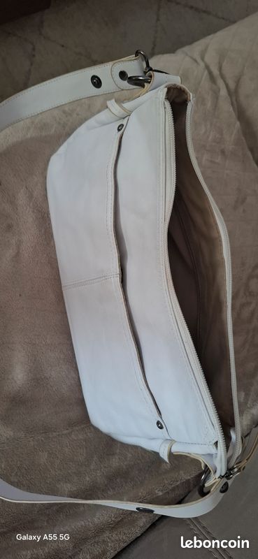 Sac a main blanc tout cuir Kerensse TBE (image 2)