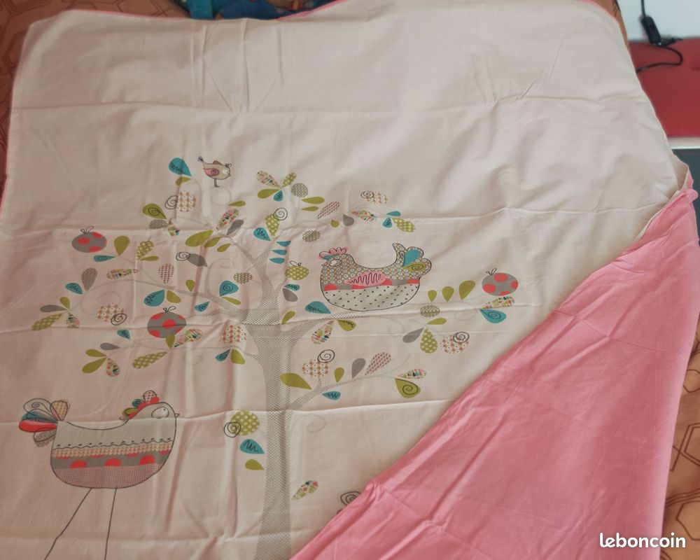 Drap enfant, housse de couette arbre poule (image 2)