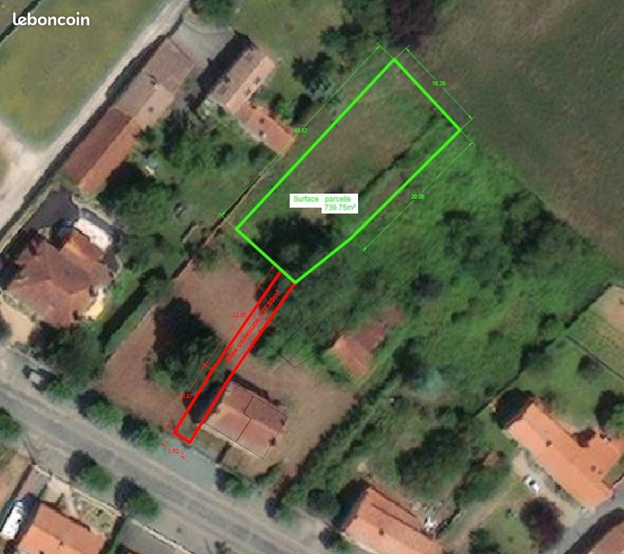Terrain constructible · à Nalliers · 24 000 €