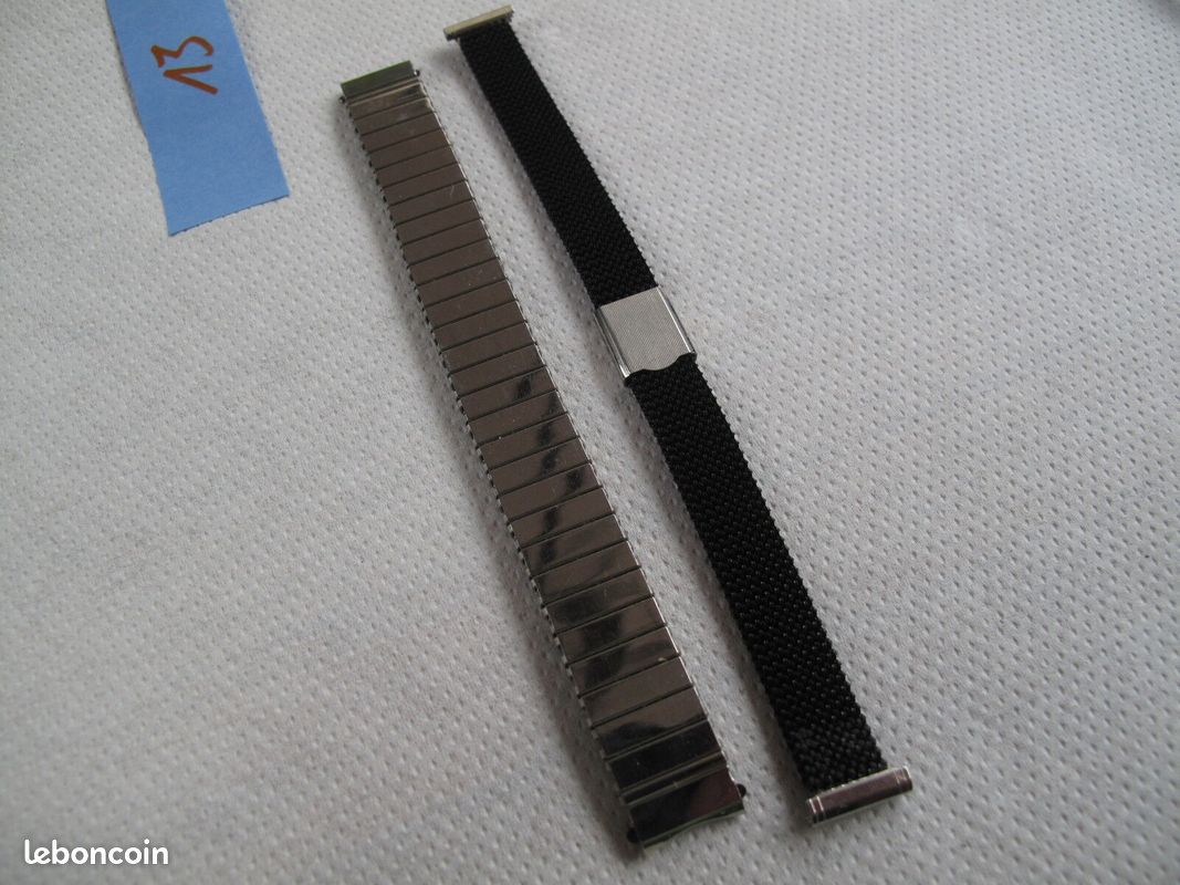 Lot de bracelets de montre en métal, vintage, 70's, 80's (image 9)