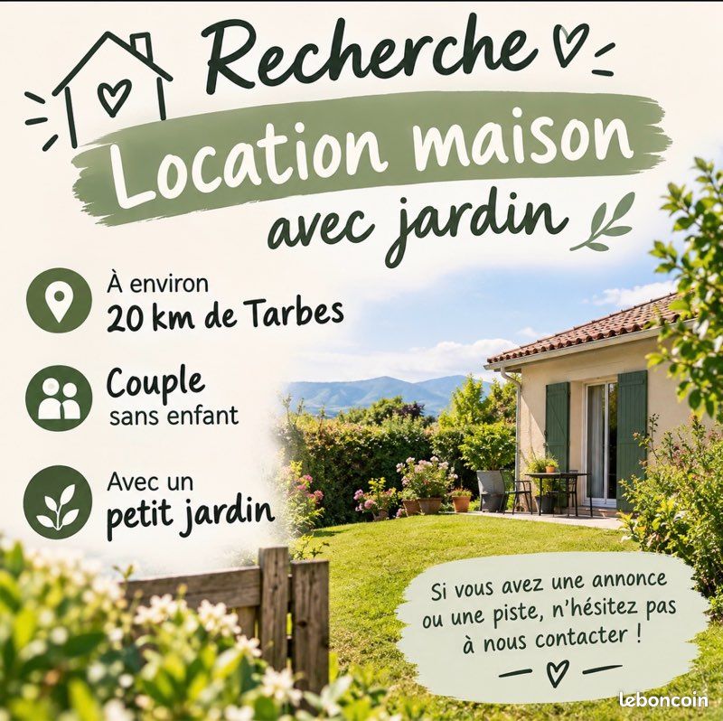 Maison 3 pièces 60 m² · à Tarbes · 60 m² · 800 €/mois