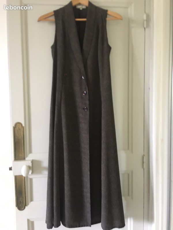Robe longue noire à pois Nathalie garçon paris taille 2 (image 1)