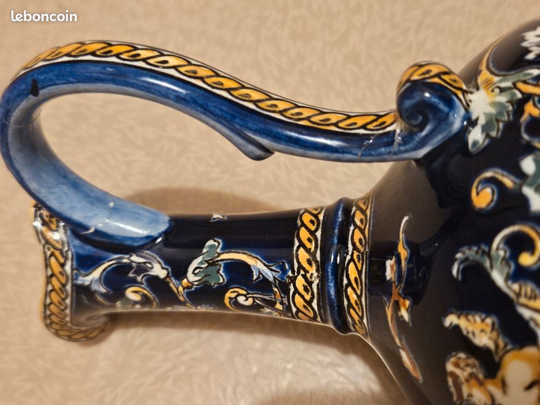 Aiguière gien renaissance hauteur 26 cm (image 6)