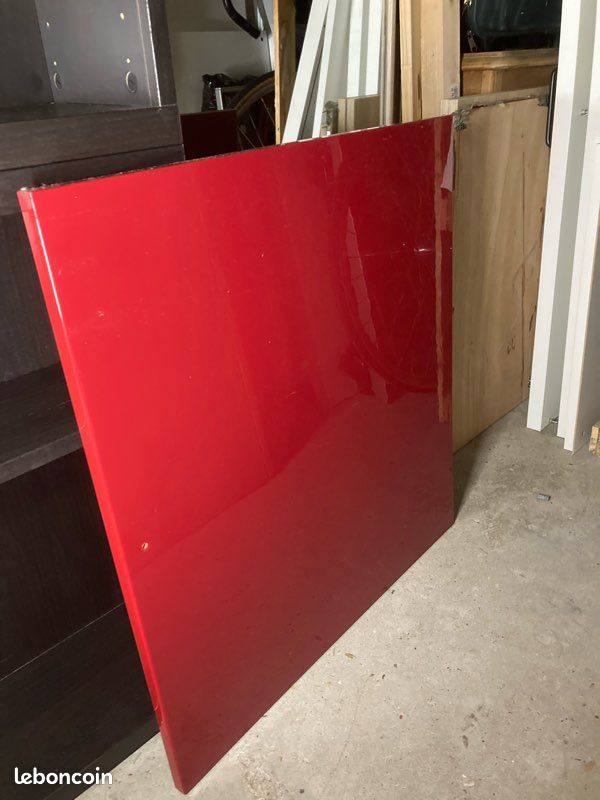 Lot de 2 portes Besta Bordeau laque (image 1)