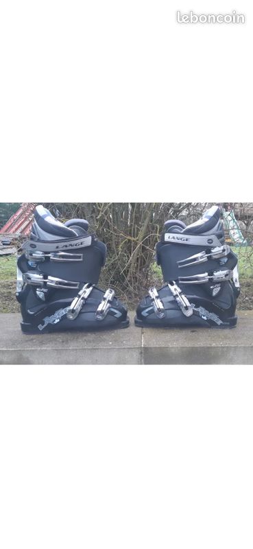 Bottes De Ski Femme Lange V8 Fit Taille 26,5 (UK 7,5) Noir Et Argent - Occasion Bon état