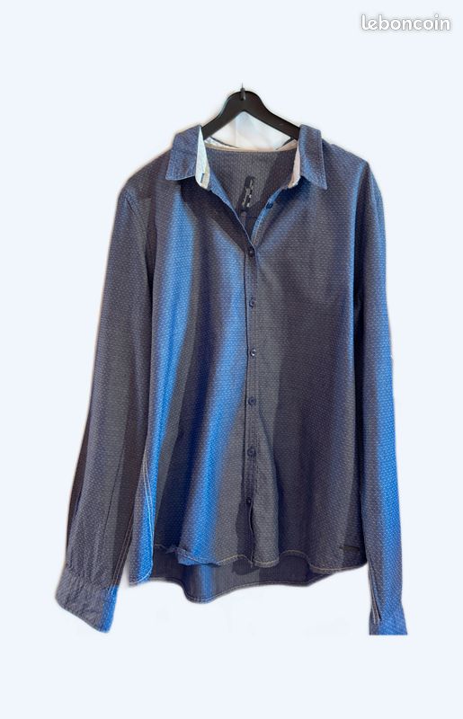 Chemise Femme SAINT JAMES - Taille 44 - Bleu - Lin - Neuf Avec étiquettes