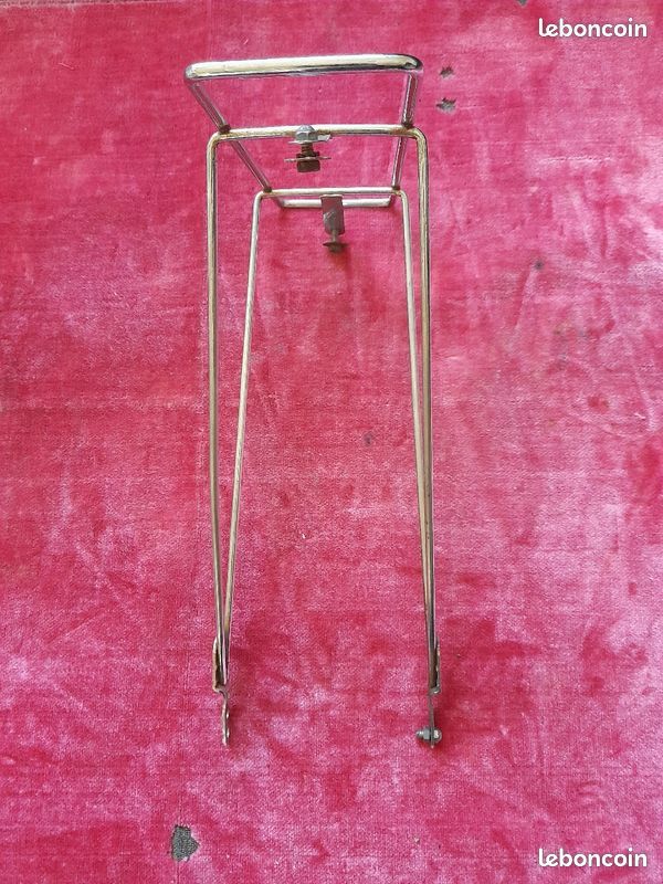 Porte-bagage Arrière Vélo Vintage 1940s - Acier Bleu France - Old Bicycle Rack