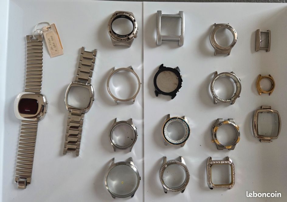 2x 19mm-24.8mm Rond Bas Bombé Montre Cristal Acrylique Réparation Verre