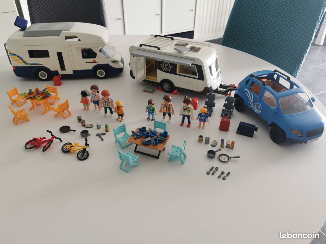 Playmobil voiture+ caravane et camping car (image 1)