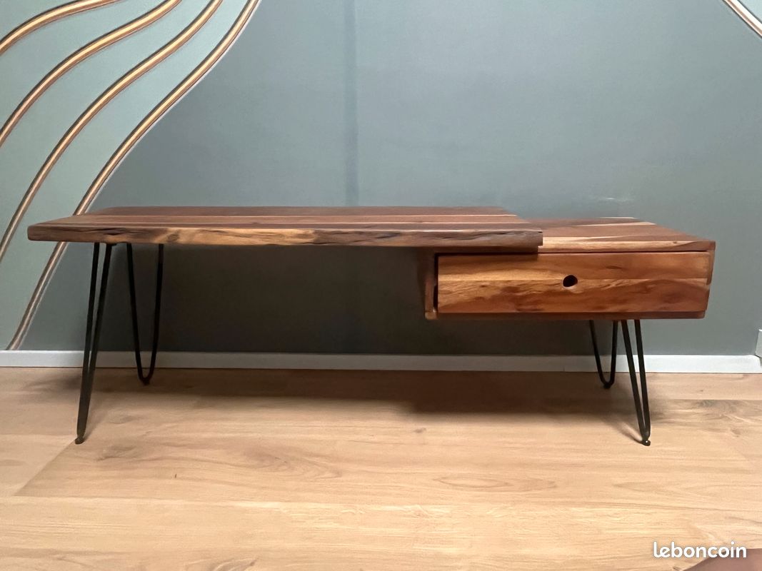 Banc- meuble tv bois (image 1)