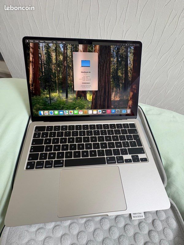 Ordinateur MacBook M2 Excellent état +Protection transparent Avant Arriere +Sacoche (image 4)