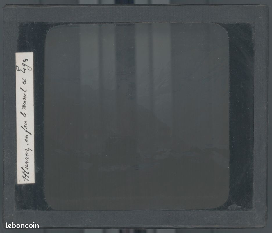 Alpinistes, montagne Suisse, photo plaque verre, noir & blanc, positif 8,5x10 cm - Collection