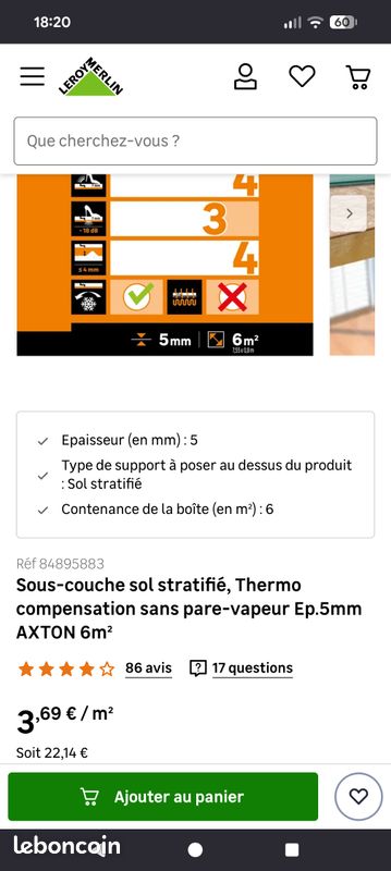Sous couche plancher bois (image 1)