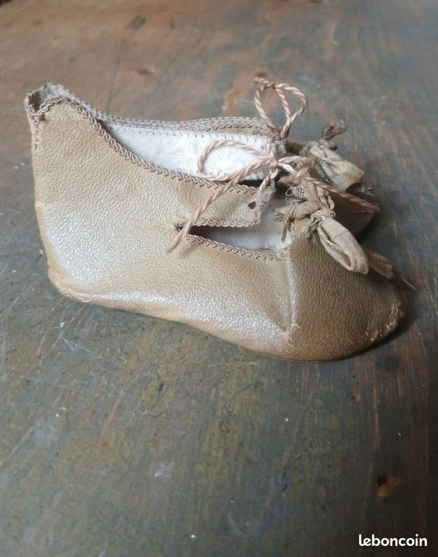 Paire De Chaussures Anciennes JUMEAU Taille 10 - Cuir, Fabrication Française