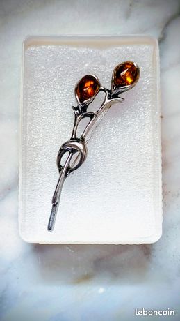 Boucle D'oreilles En Ambre Naturel De La Mer Baltique