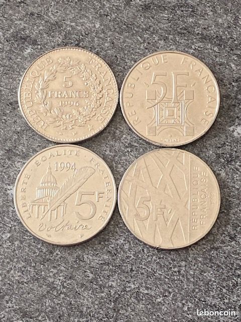 4 pièces 5 Francs commémoratives différentes (image 1)