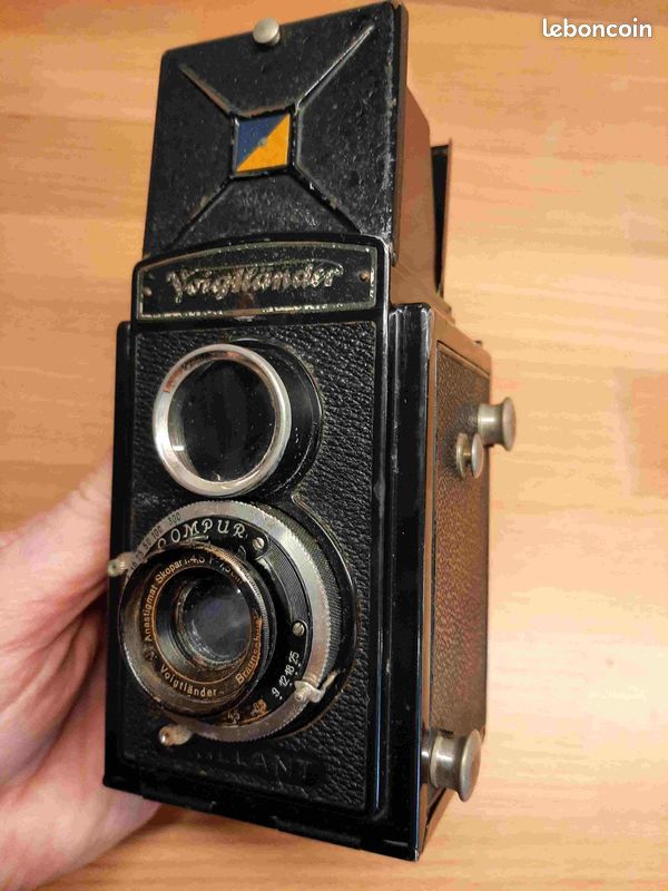 Vintage Folding Camera Voigtländer Compur With Anastigmat Skopar 1:4.5